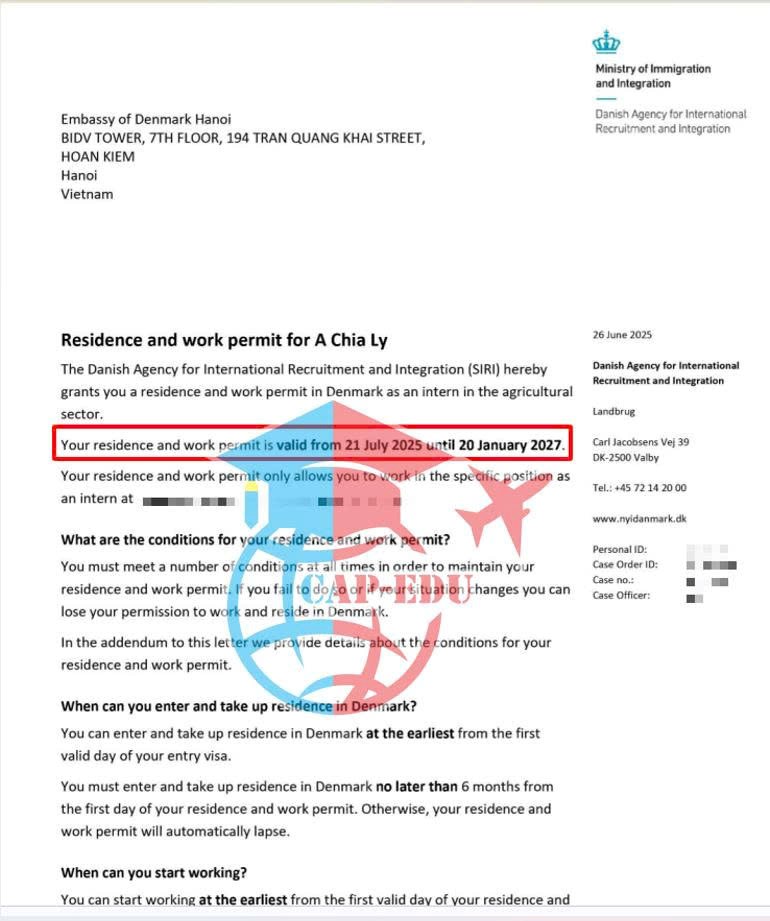 Xuất cảnh 21.07.2025 HN-Đan Mạch (Lý A Chía)